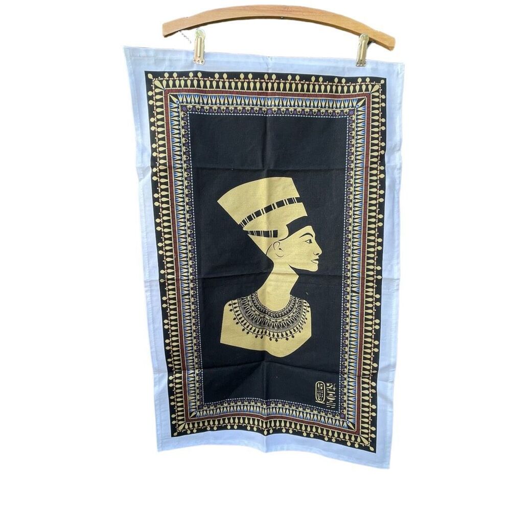 The British Museum 100% cotton Queen Nefertiti textile 19” X 30.5”